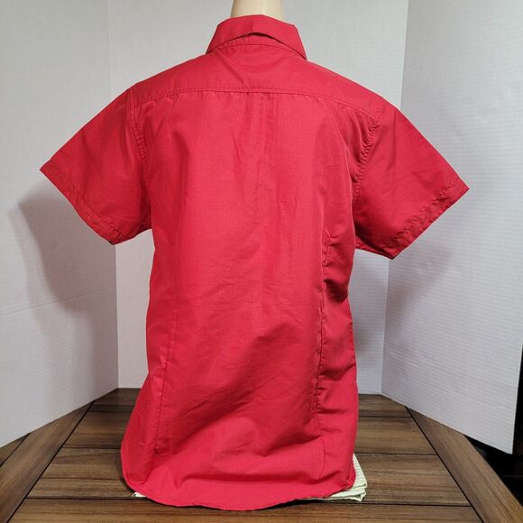 True Rock SS Full Button Shirt Red & Black - Size Medium NWT - Picture 3 of 6